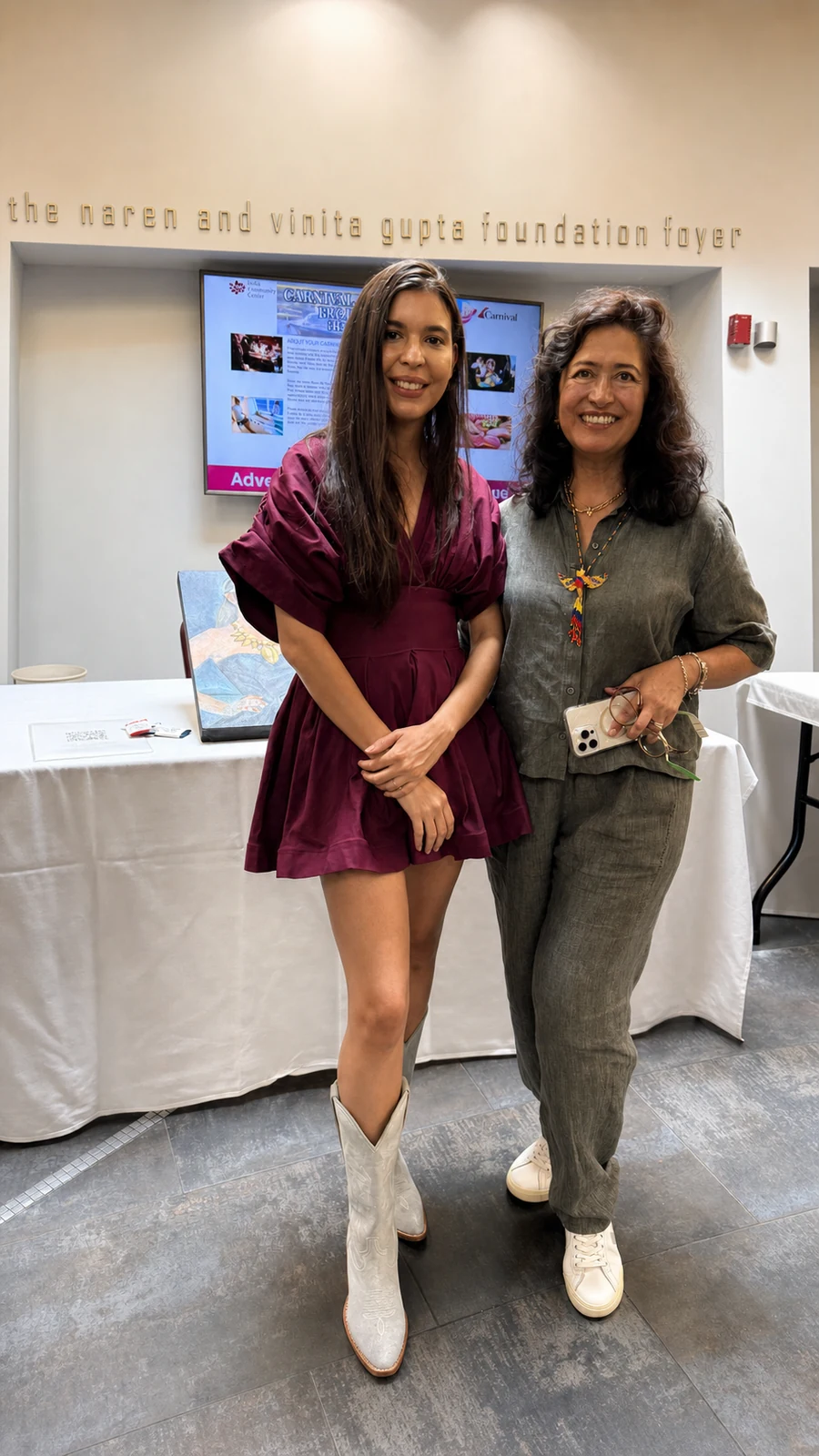 Angie Rangel with Sonia Marina Pereira Portilla, Consul General of Colombia in San Francisco, at the 2026 Colombian Independence celebration
