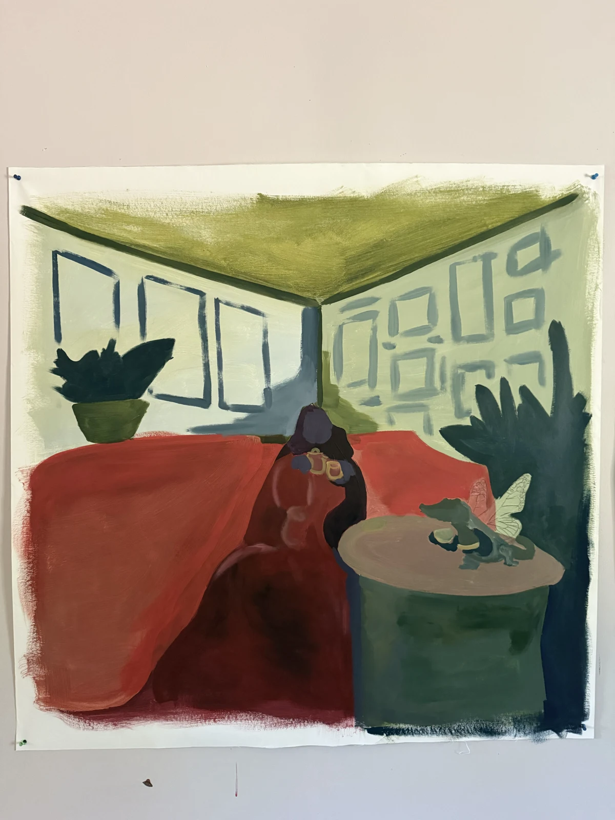 Red salon painting